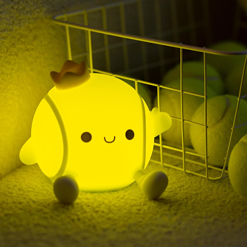 Table Tennis Flash - Cute Tennis Night Light Silicone Nursery