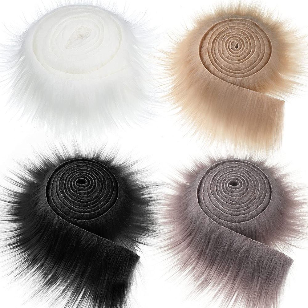 Edge Tape Roll - Muiltcolor Long Plush Fur Trim Fabric