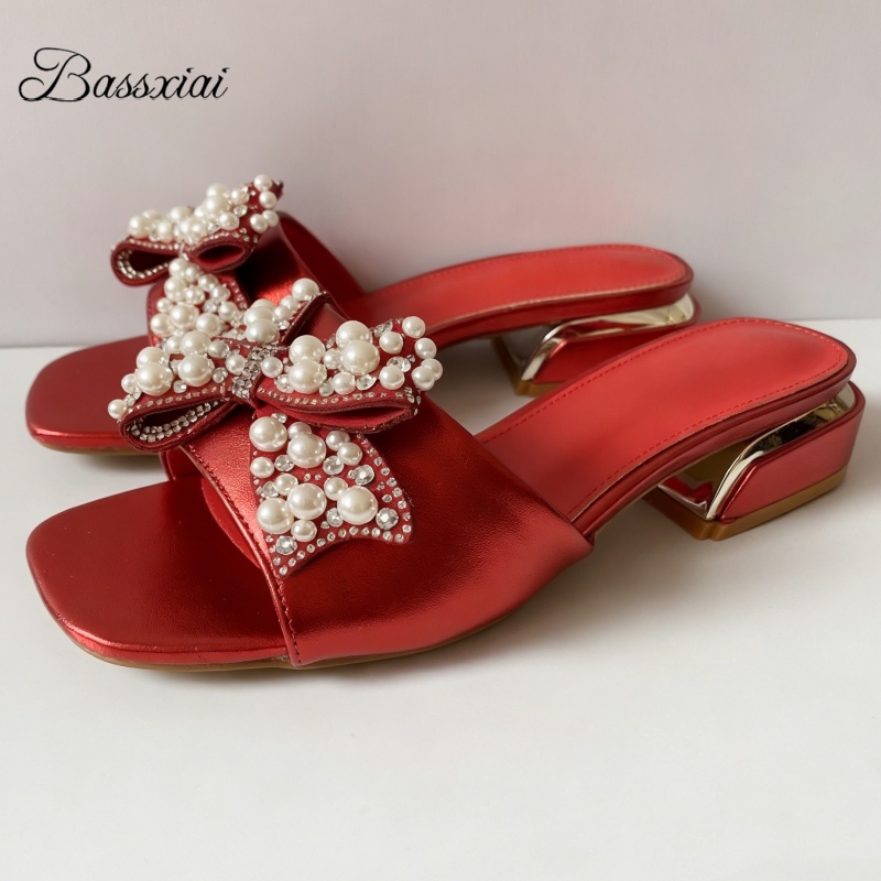 Butterfly Rubber Sheet - Sewing Beads Crystal Butterfly-Knot Slippers Women