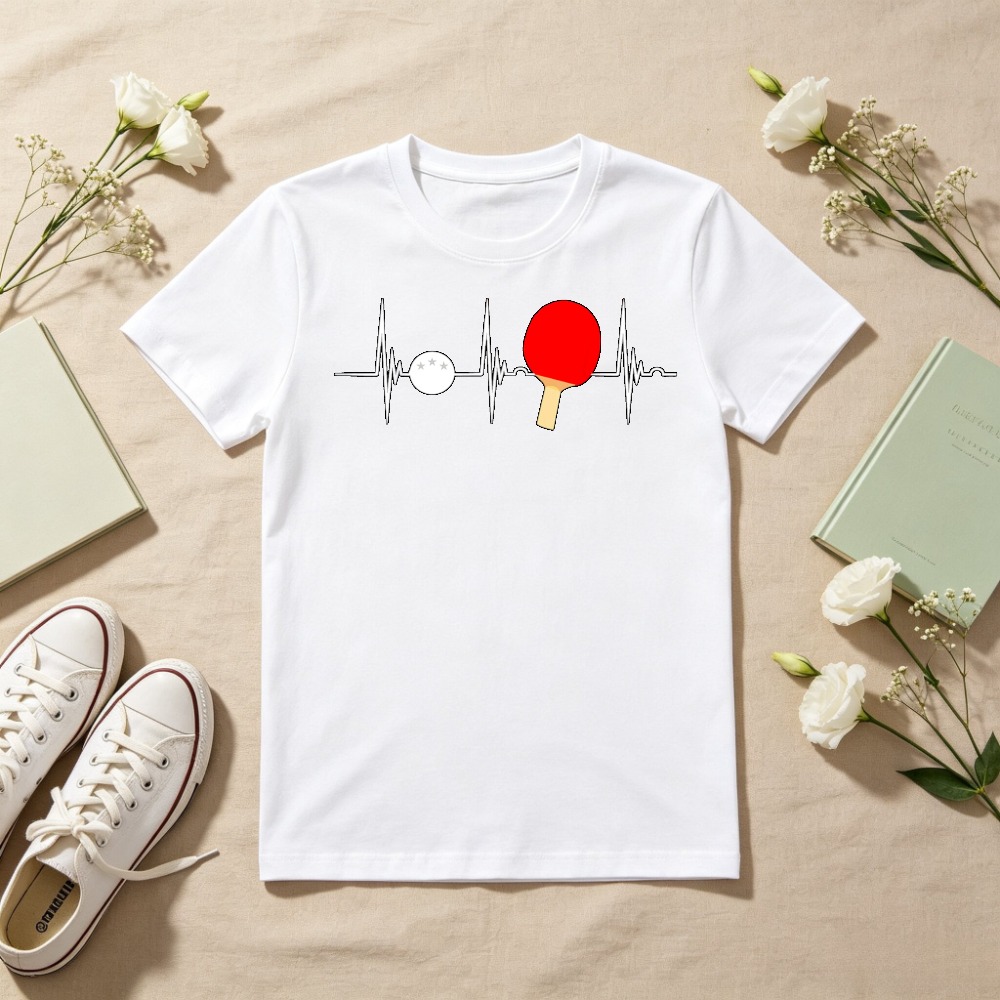 Table Tennis Graphics - Ping Pong Table Tennis Paddle Heartbeat