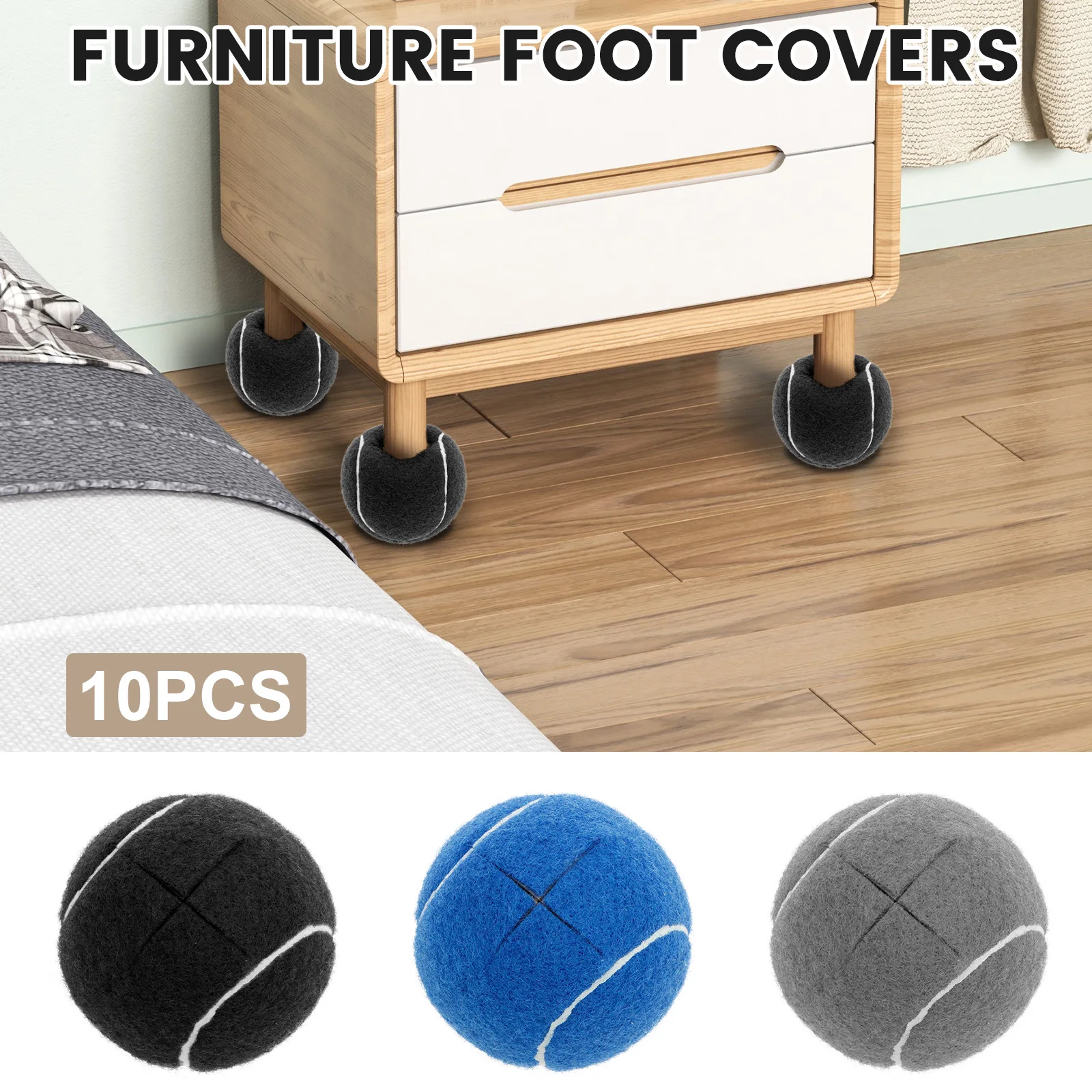 Table Tennis Footwork - 10Pcs Table Chair Foot Covers Round