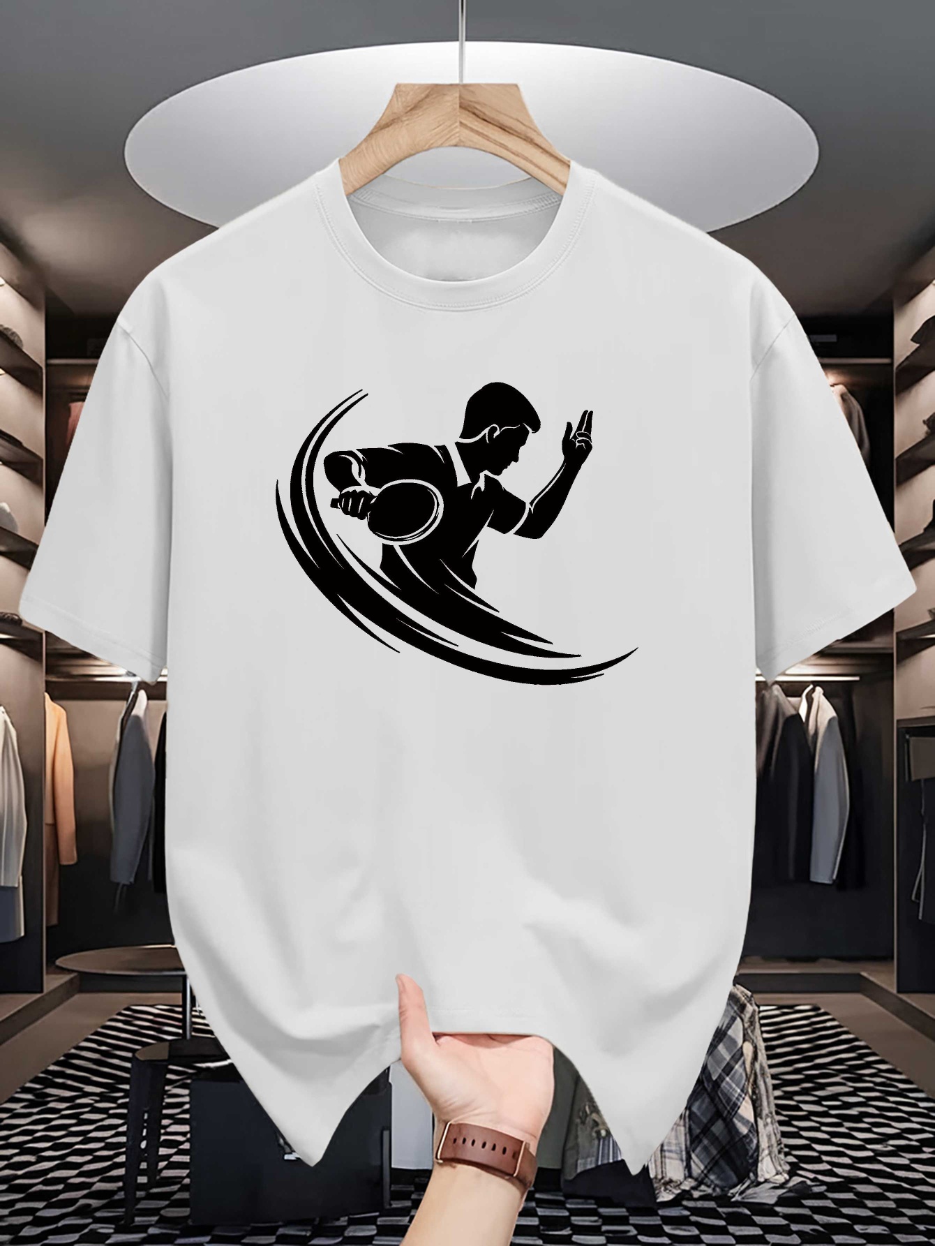Men Crew Neck Tee Table Tennis - Table Tennis Graphics ulasan dan harga