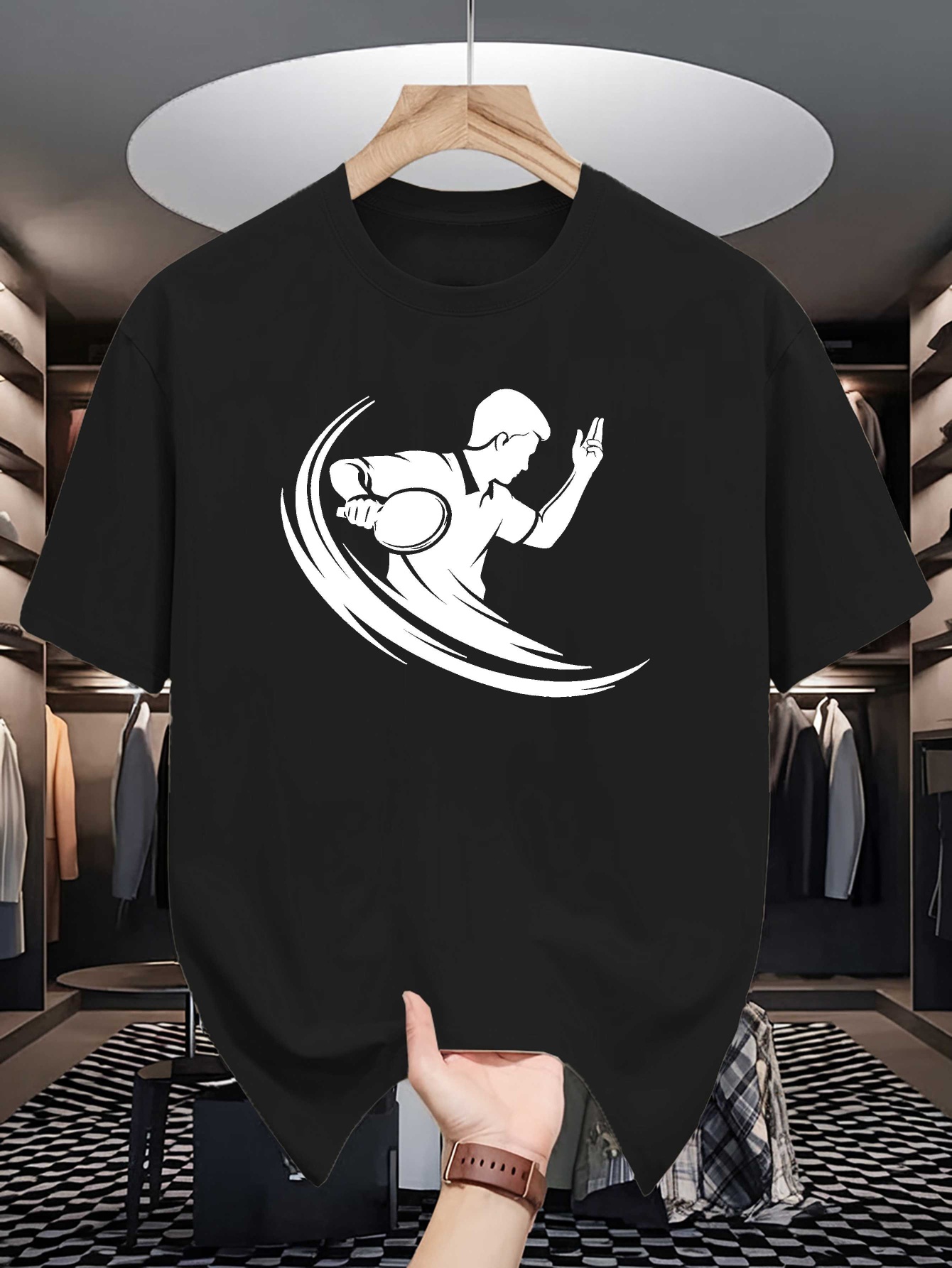 Men Crew Neck Tee Table Tennis - Table Tennis Graphics ulasan dan harga