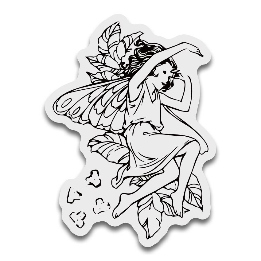 9*6cm Fairy Butterfly Clear St - Butterfly Rubber Sheet ulasan dan harga