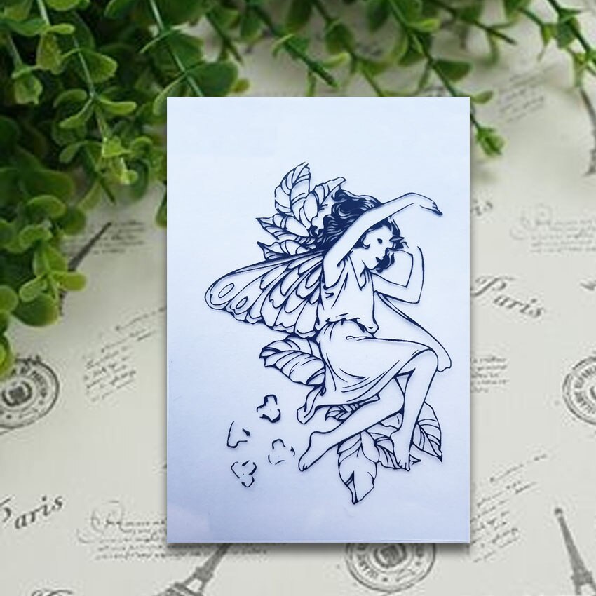 9*6cm Fairy Butterfly Clear St - Butterfly Rubber Sheet ulasan dan harga