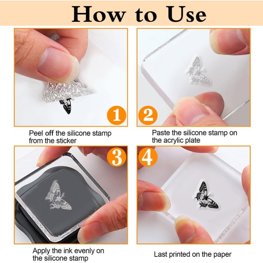 1 Sheet Clear Stamp for Card M - Butterfly Rubber Sheet ulasan dan harga