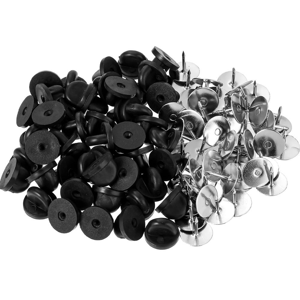50Pairs Rubber Blank Pin Backs - Butterfly Rubber Sheet ulasan dan harga