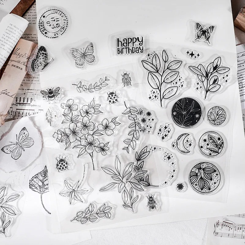 Moon Flowers Leaves Butterfly  - Butterfly Rubber Sheet ulasan dan harga